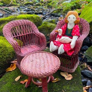 Vintage Wicker Doll’s Furniture